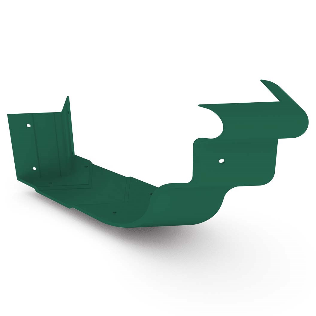 OG Gutter 125 Ribbed External Cast Angle Caulfield Green