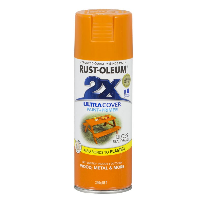 rust oleum spray paint 2x gloss real orange