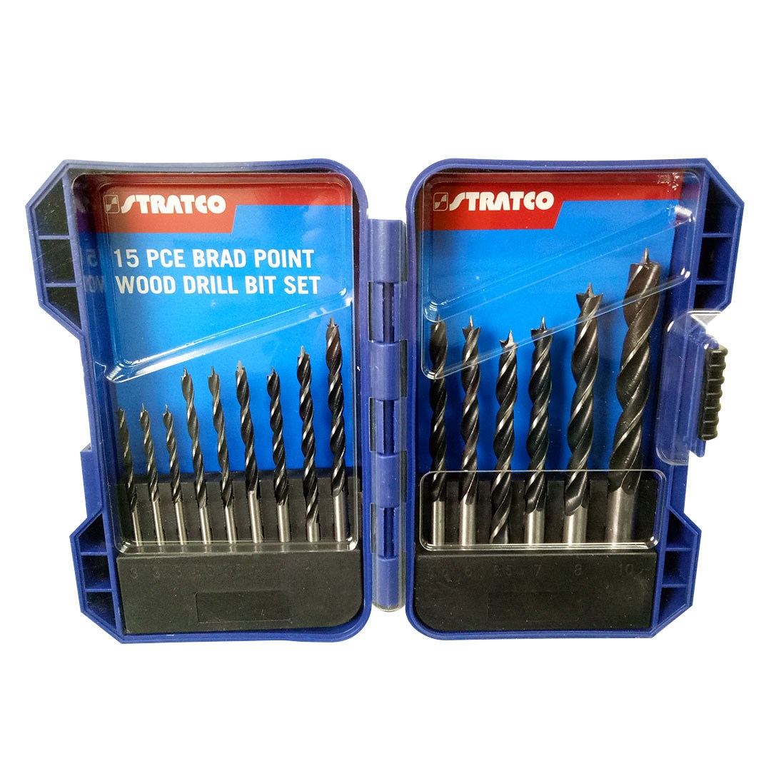 Piece Brad Point Wood Drill Bit Set