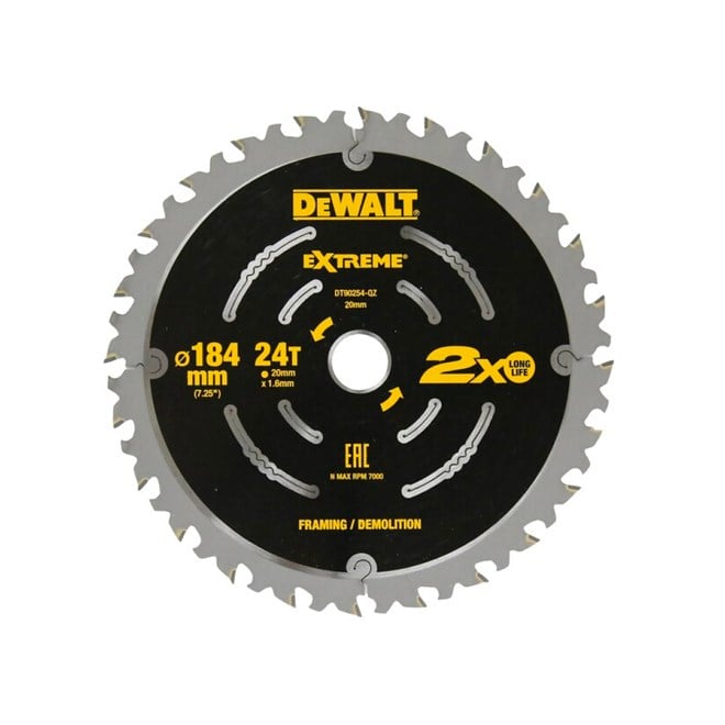 DeWALT Extreme Demo 184X20Mm 24T 16Mm