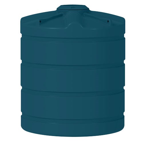 Poly Tank Round 2000L Squat Mountain Blue