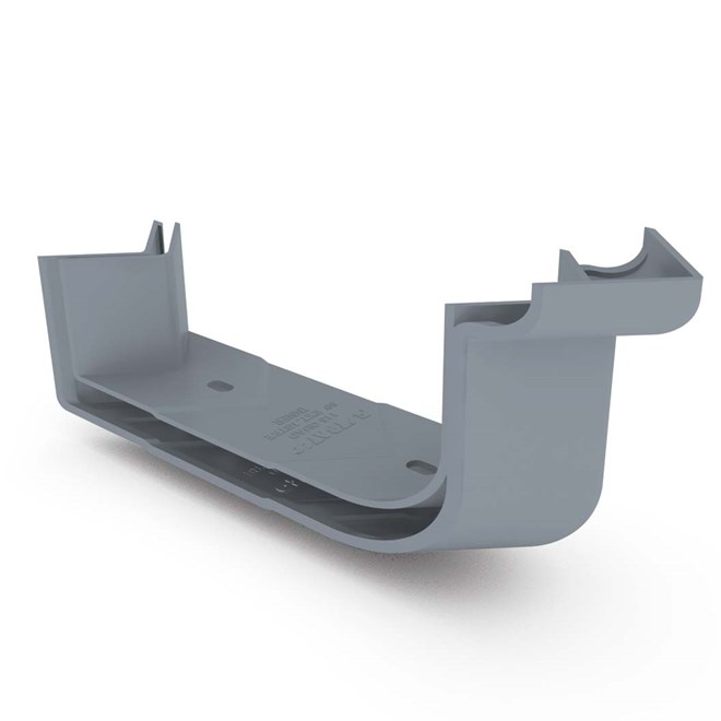Quad Gutter Low Front 115 External Two Piece Cast Angle 90° Armour Grey