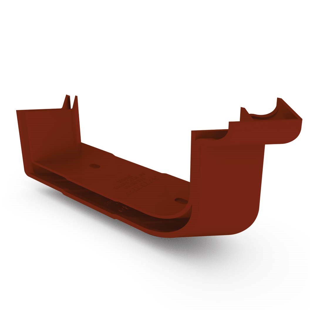 Quad Gutter Low Front 115 External Two Piece Cast Angle 90° Heritage Red