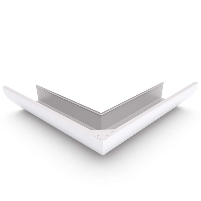 Quarter Round Gutter External Mitre Off White