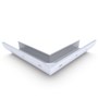 Quarter Round Gutter External Mitre Slotted Zinc/Aluminium