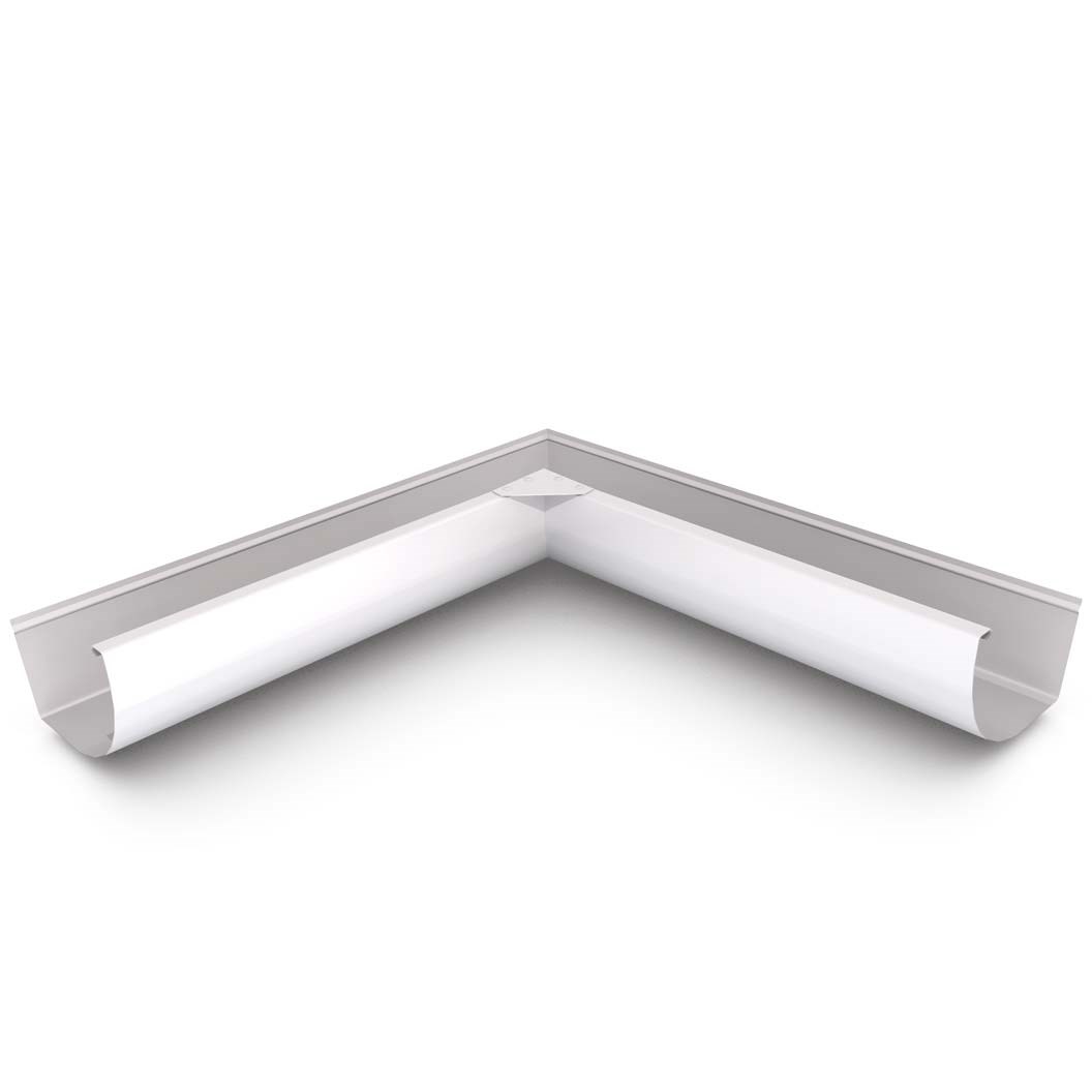 Quarter Round Gutter Internal Mitre Off White