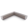 Quarter Round Gutter Internal Mitre Slotted Banyan Brown