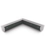 Quarter Round Gutter Internal Mitre Slotted Gun Metal Grey