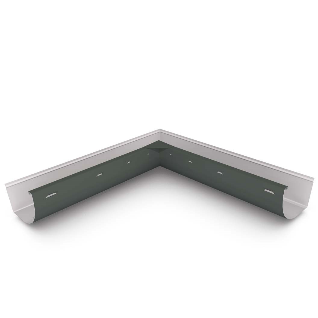 Quarter Round Gutter Internal Mitre Slotted Slate Grey