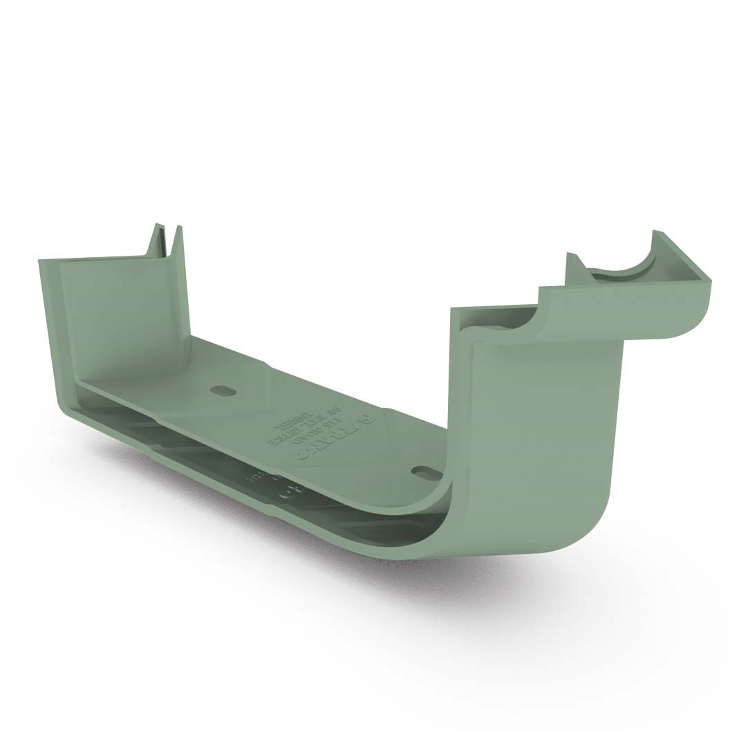 Quad Gutter 125 External Two Piece Cast Angle 90° Mist Green