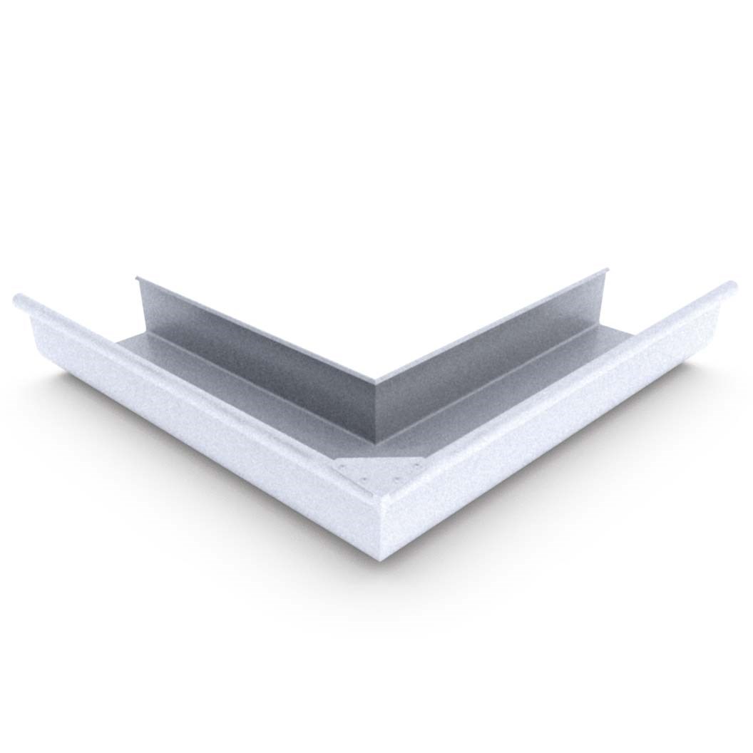 Quad Gutter 150 External Mitre Zinc/Aluminium