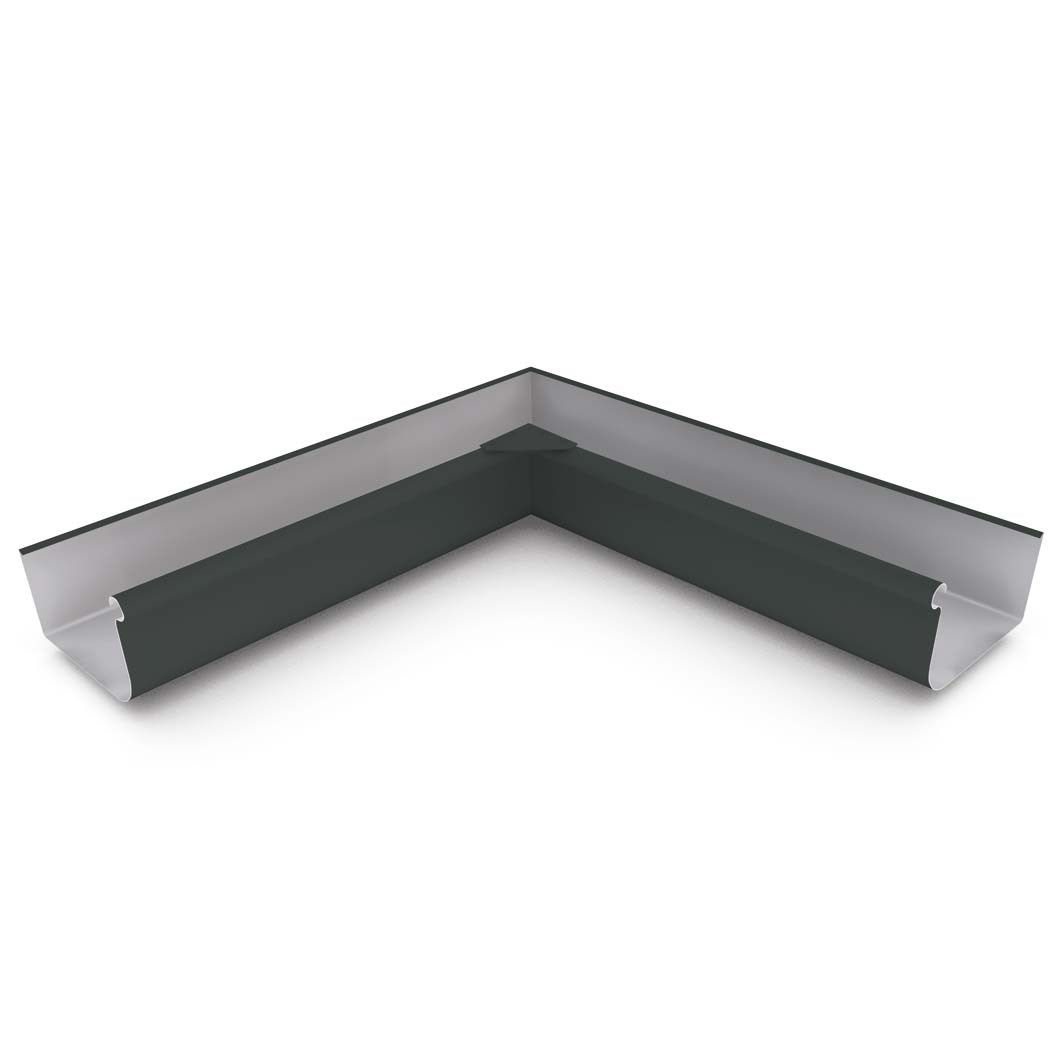 Quad Gutter 150 Internal Mitre Gun Metal Grey