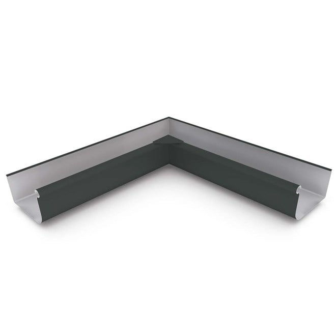 Quad Gutter 150 Internal Mitre Gun Metal Grey