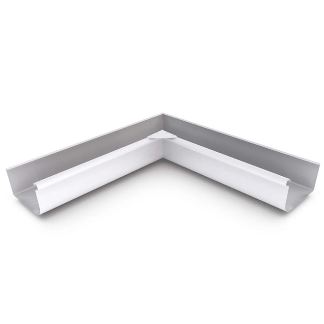 Quad Gutter 175 Internal Mitre Off White