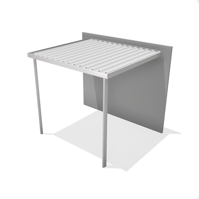 Sanctuary® Patio 3x3m Galvanised Frame Blizzard Roof Attached Windspeed 33