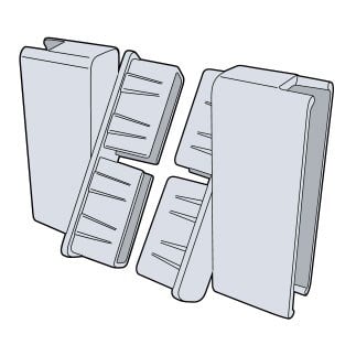 Quickscreen Louvre Brackets suit 65 x 16.5mm Hole Mill