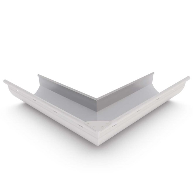 Smoothline Gutter External Mitre Slotted Gull Grey