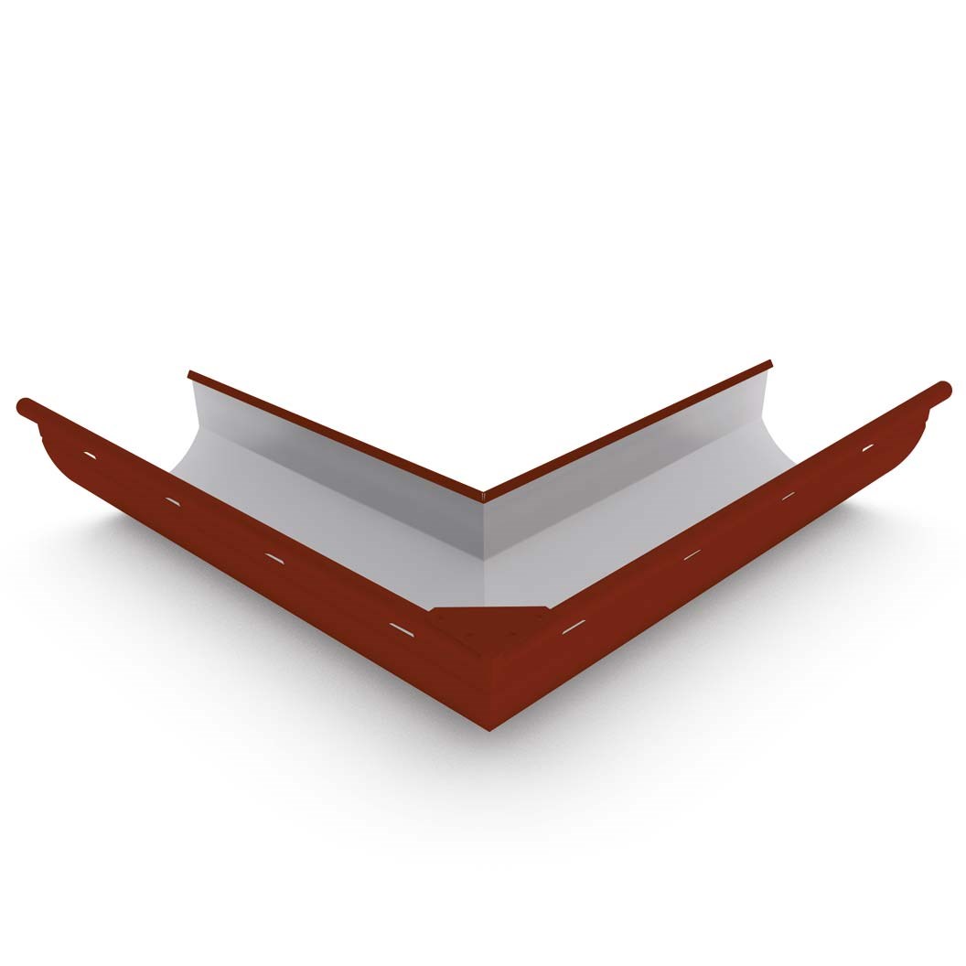 Smoothline Gutter External Mitre Slotted Heritage Red