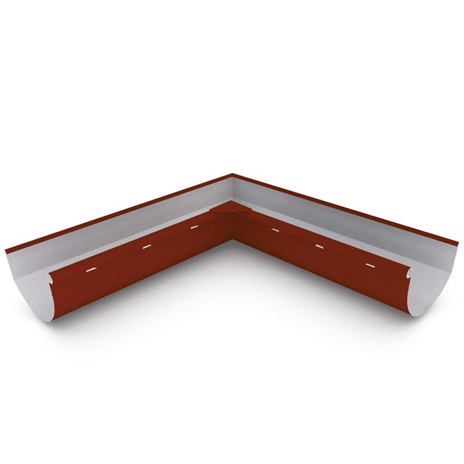 Smoothline Gutter Internal Mitre Slotted Heritage Red