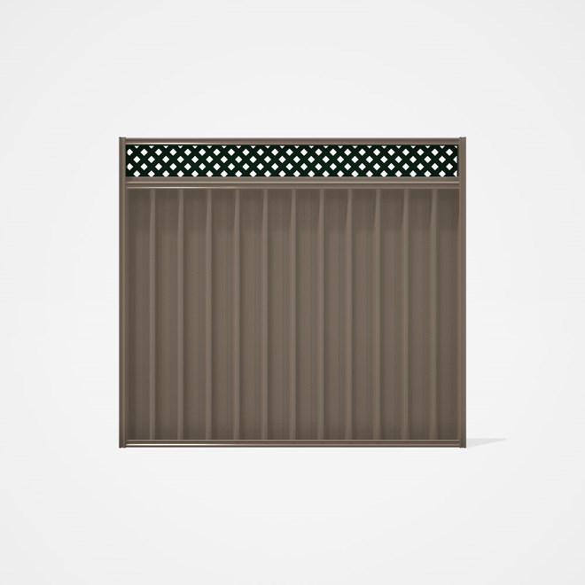 Good Neighbour® Superdek® Screen Top Extension Panel Frame: Beige, Lattice: Green