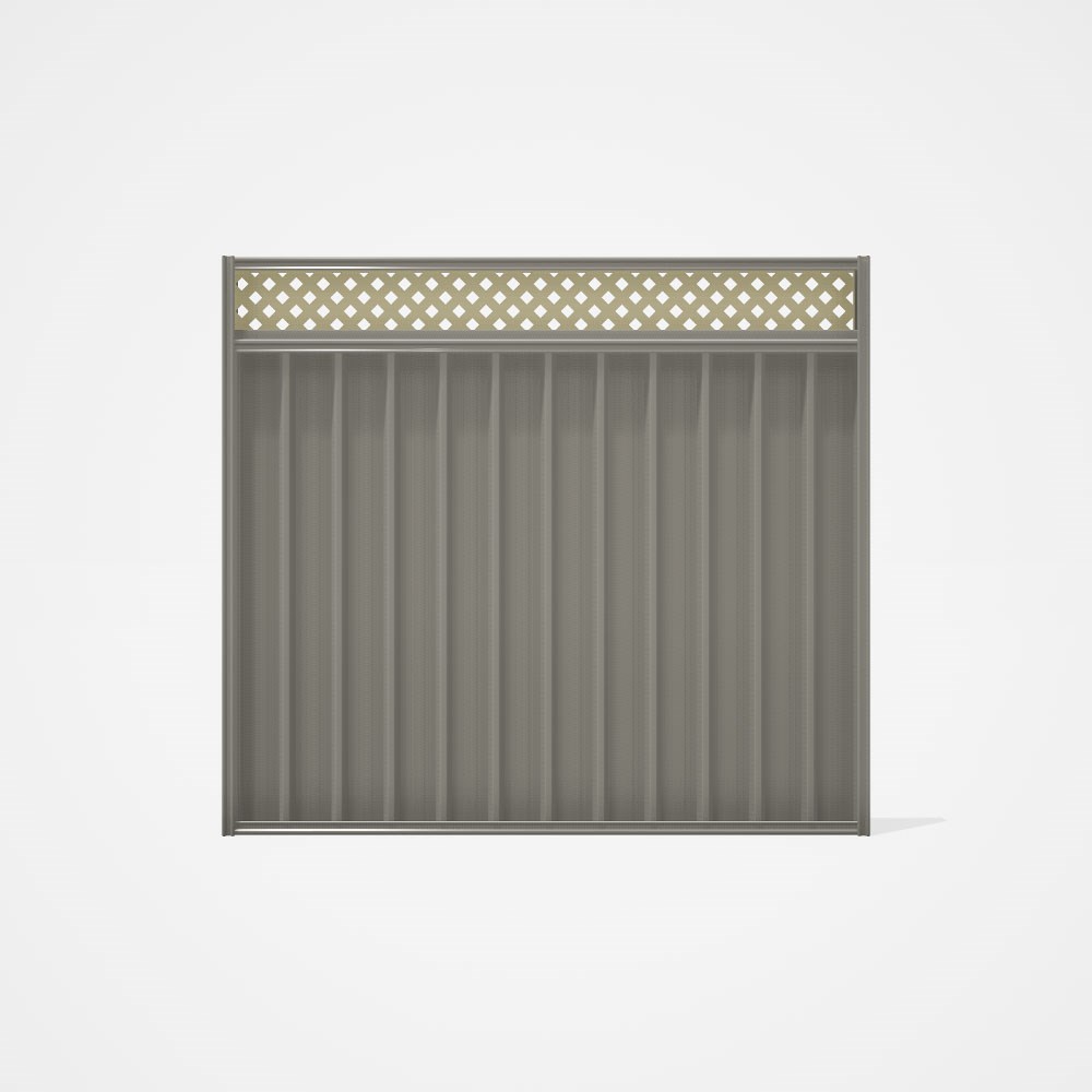 Good Neighbour® Superdek® Screen Top Extension Panel Frame: Birch, Lattice: Cream