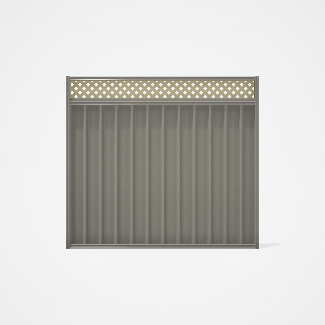 Good Neighbour® Superdek® Screen Top Extension Panel Frame: Birch, Lattice: Cream