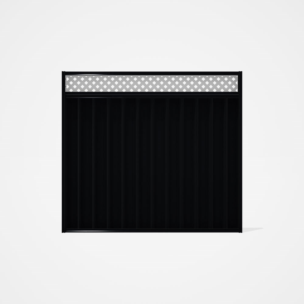 Good Neighbour® Superdek® Screen Top Extension Panel Frame: Gun Metal, Lattice: White