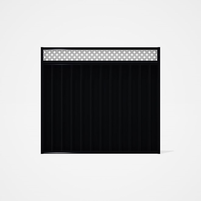 Good Neighbour® Superdek® Screen Top Extension Panel Frame: Gun Metal, Lattice: White