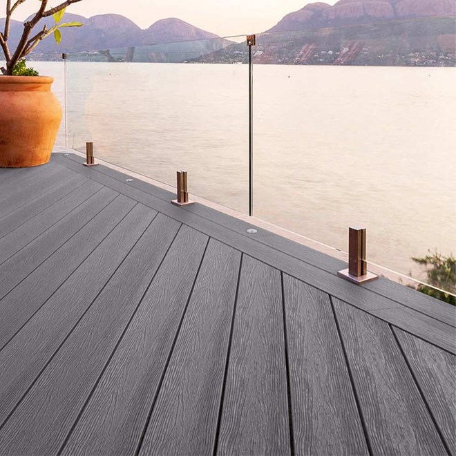 Eva-Last Infinity Grooved Composite Decking Board Concrete Grey 5450mm