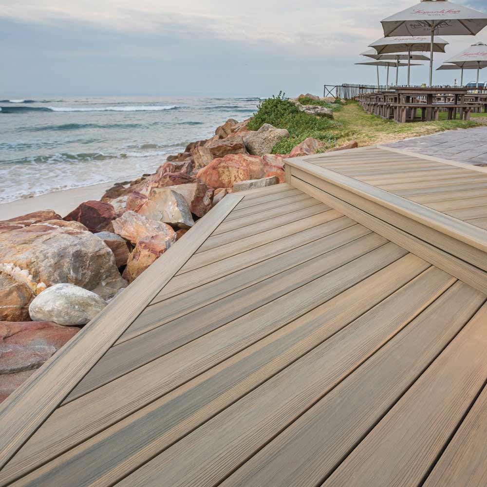 Eva-Last Infinity Grooved Composite Decking Board Swish Oak 5450mm