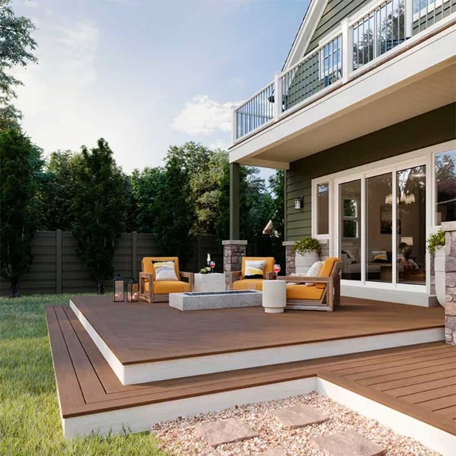 Trex Transcend® Lineage™ Composite Decking Board Jasper Grooved 140x25mm